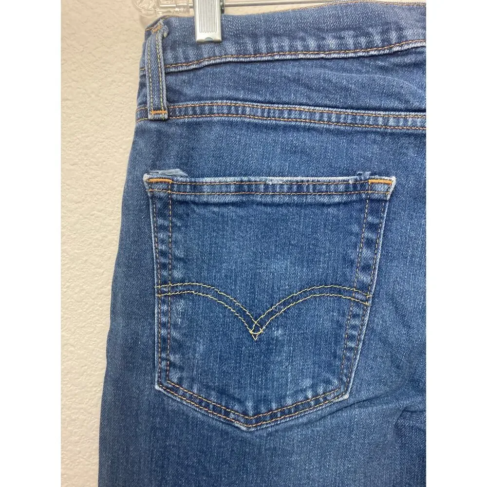Levi's 513 Mens 32 x 32 Slim Straight Western Fall Indie Casual Denim Blue Jeans